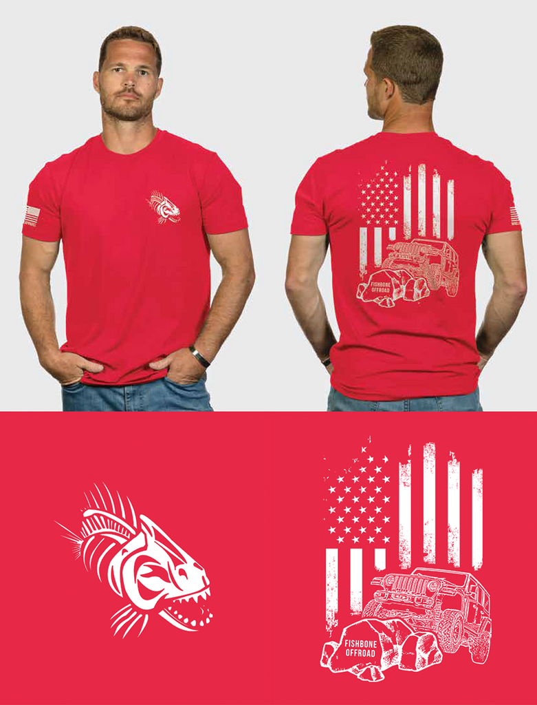Fishbone 'Off-Road Patriot' Unisex T-Shirt
