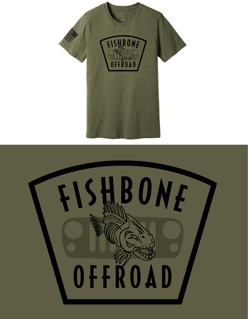 Fishbone Grille T-Shirt - Unisex - Military Green