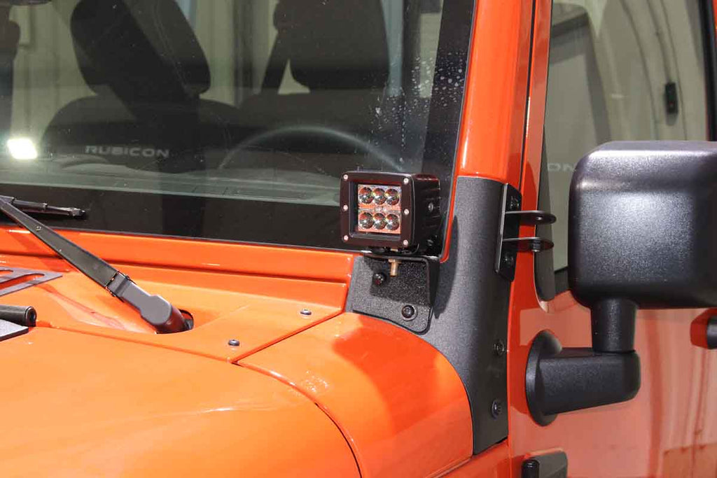 Fishbone Windshield Light Bracket Fits 2007 to 2018 JK Wrangler, Rubicon and Unlimited