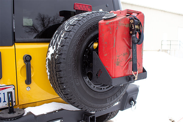 Fishbone Spare Tire Jerrycan Mount Fits CJ-5, 7, and 8, YJ, TJ, JK, & JL Wranglers, Rubicon, & Unlimited