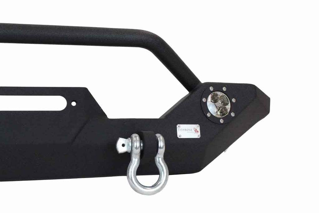 Fishbone Front Winch Bumper with LED's Fits 1987 to 2006 YJ and TJ Wrangler, Rubicon and Unlimited
