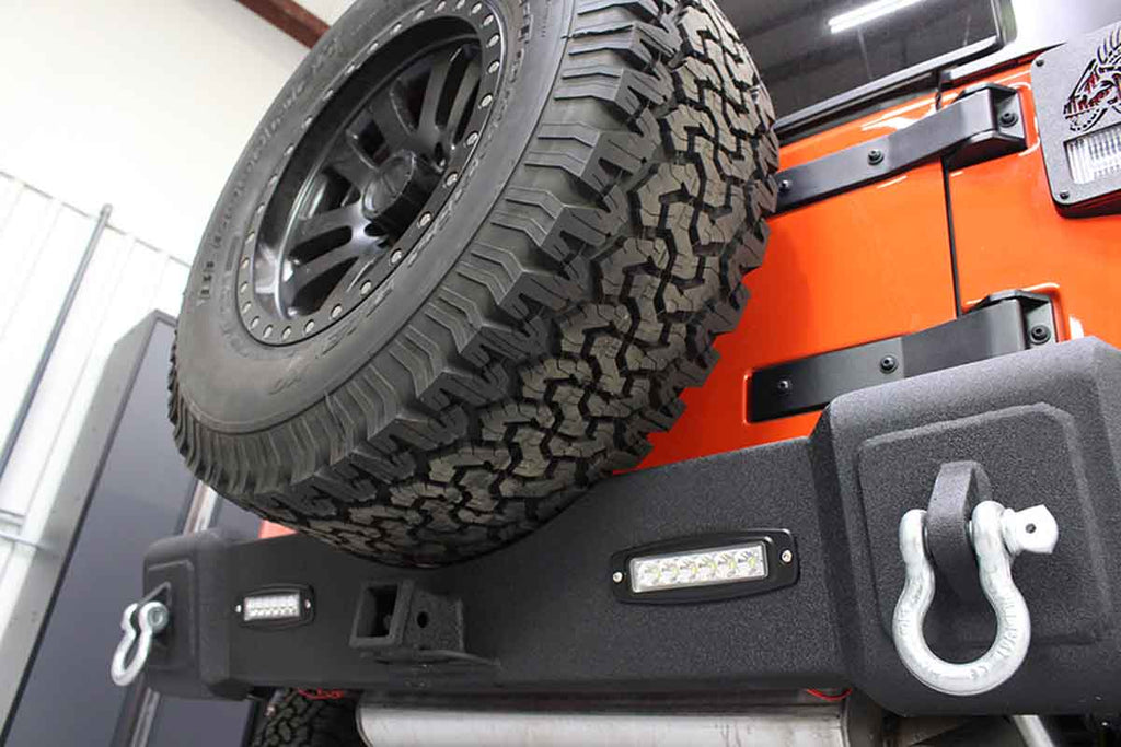 Fishbone Rear Bumper with LED's Fits 2007 to 2018 JK Wrangler, Rubicon and Unlimited