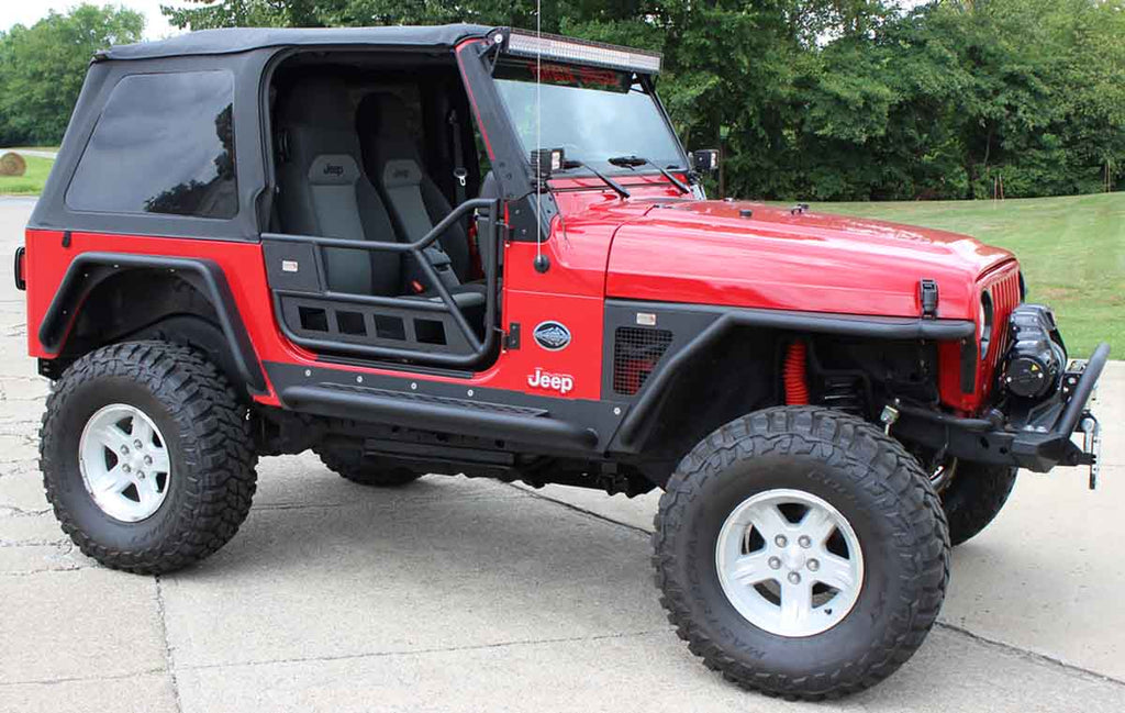 Front Tube Doors Fits 1997 to 2006 TJ Wrangler, Rubicon and Unlimited