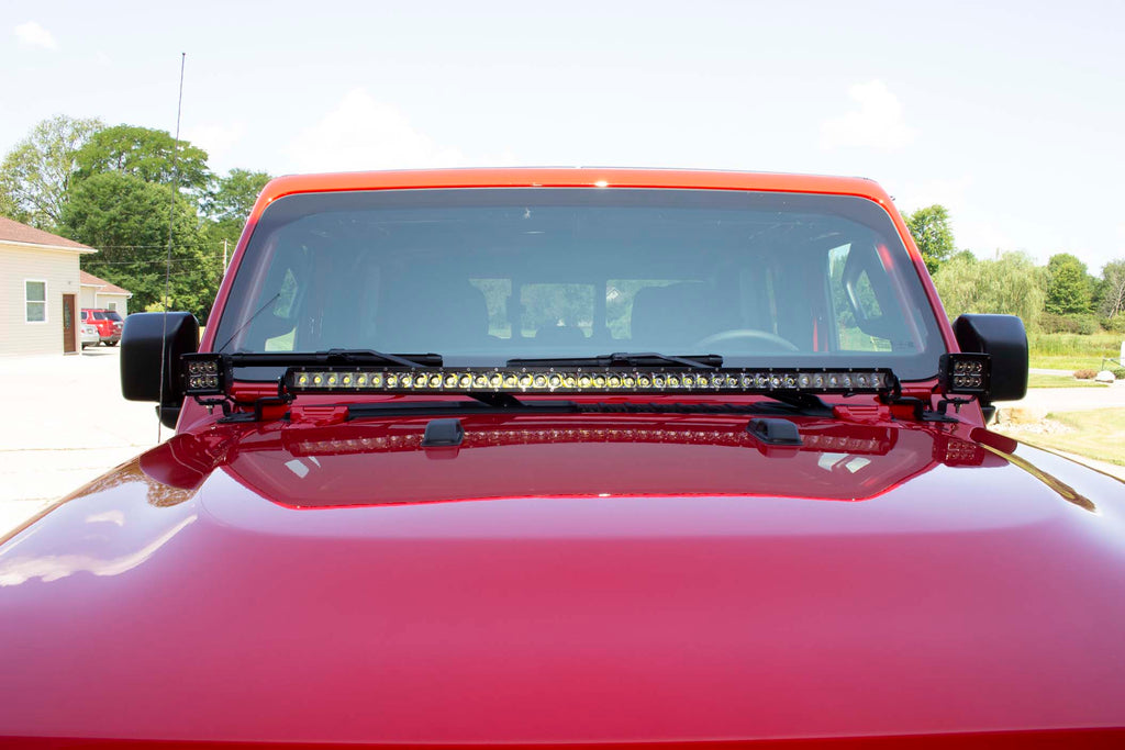 2018 to Current JL & 2020 to Current JT Cowl Light Brackets