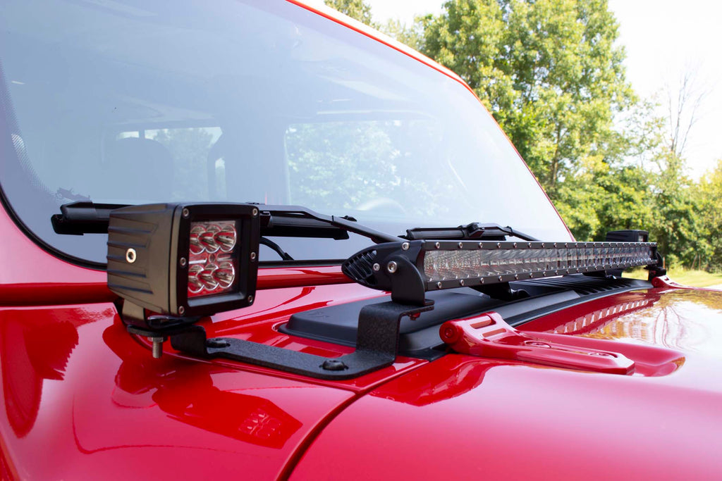 2018 to Current JL & 2020 to Current JT Cowl Light Brackets