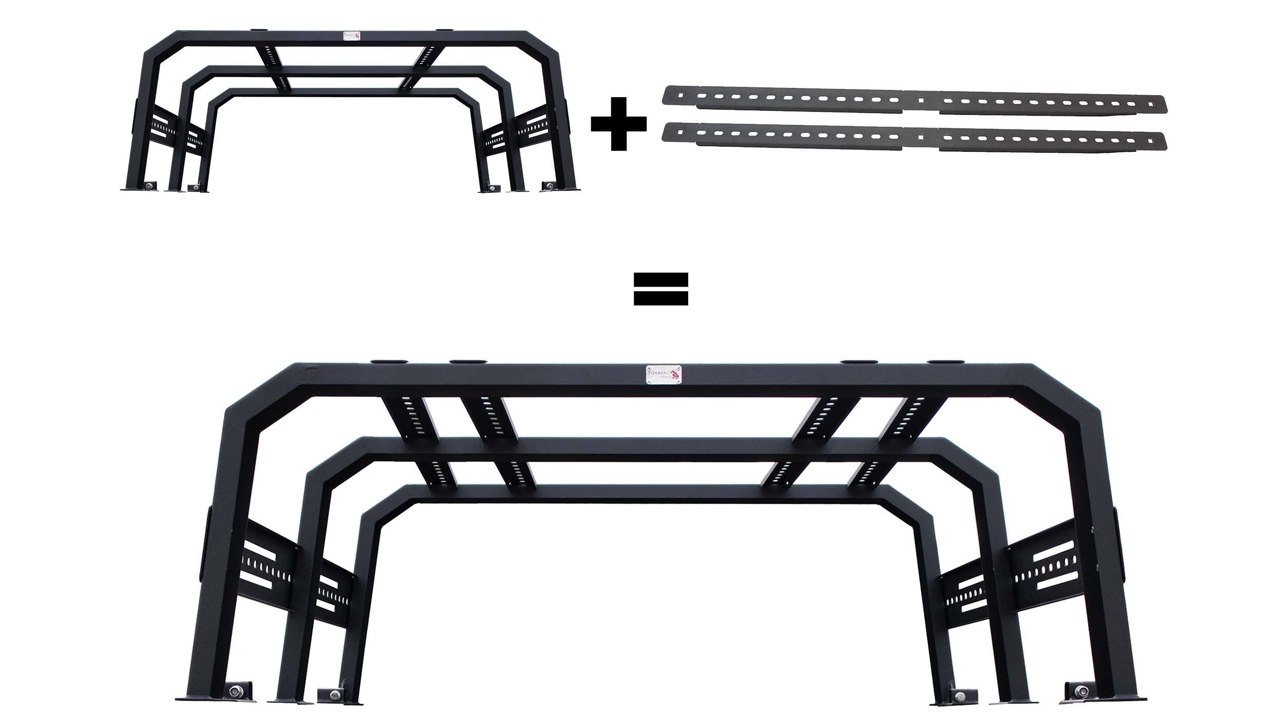Fishbone Offroad Top Rails for Short Bed Tackle Racks FB21269
