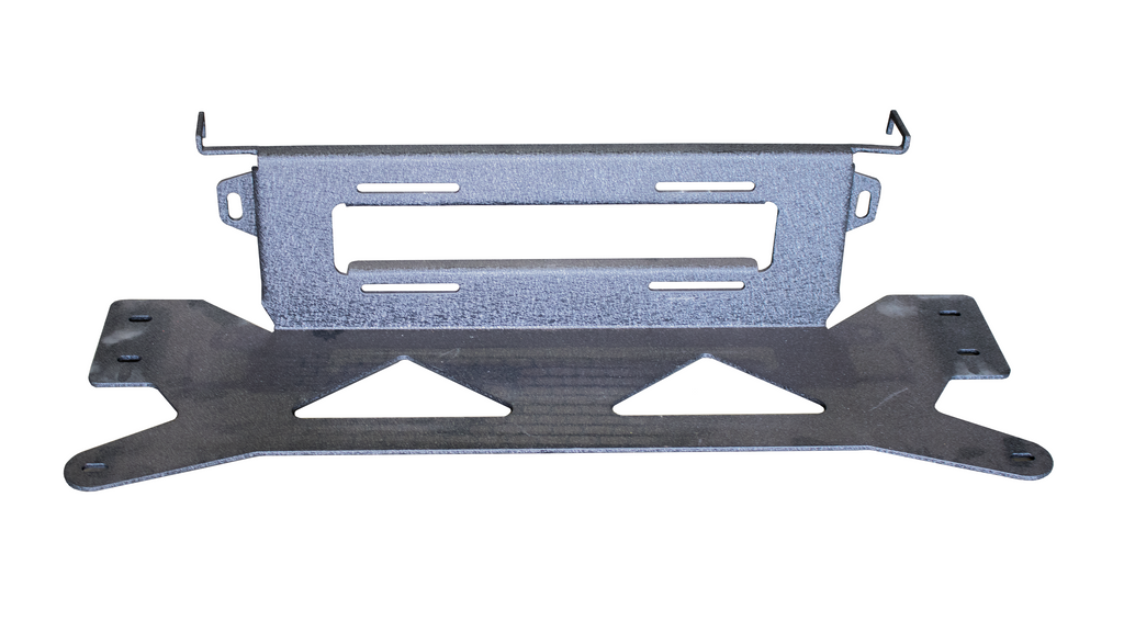 Fishbone Offroad Pelican Front Bumper Winch Plate, a testament to state-of-the-art engineering, designed for the 2021-Current Ford F-150, showcasing its robust design and perfect fit.