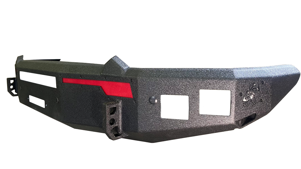 Close-up of the durable powder coat finish on the bumper.