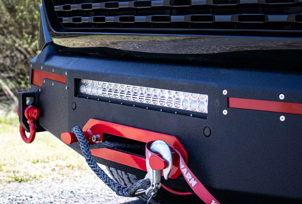 Slim fit design of the Pike Front Bumper on the Ram 1500