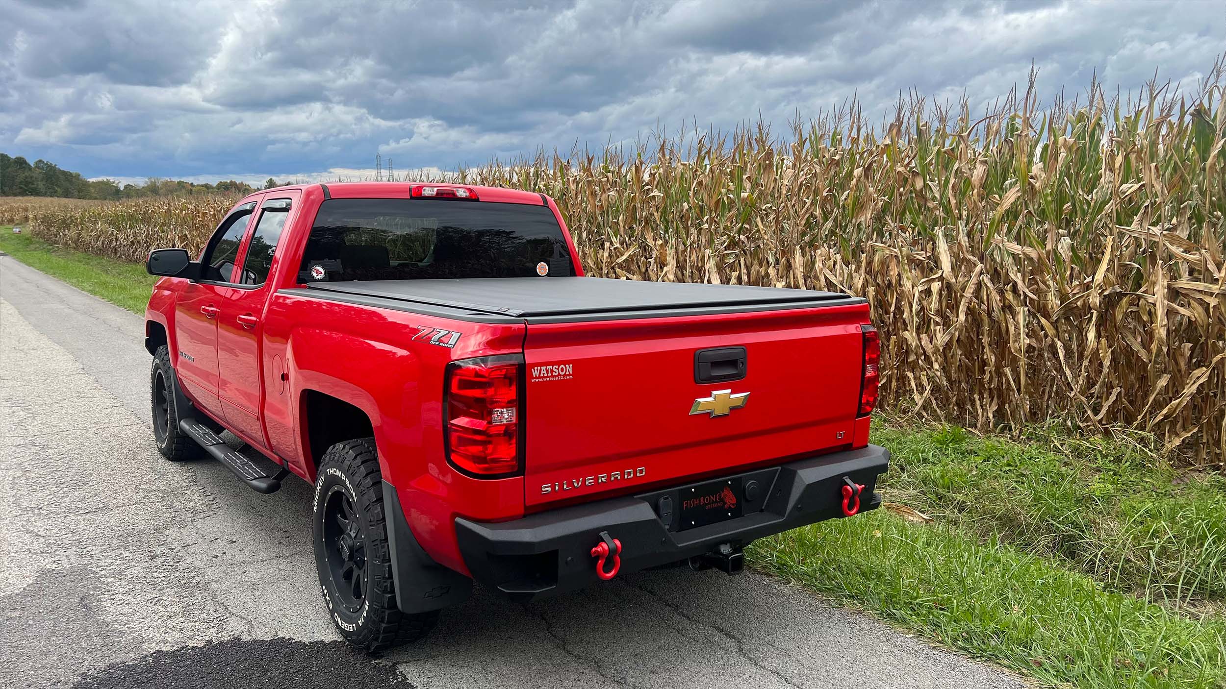 Custom Painted Rear Bumper Cover For 2014–2018 Chevy Silverado & GMC Sierra (Without Park Assist) – Painted To Match Your Truck