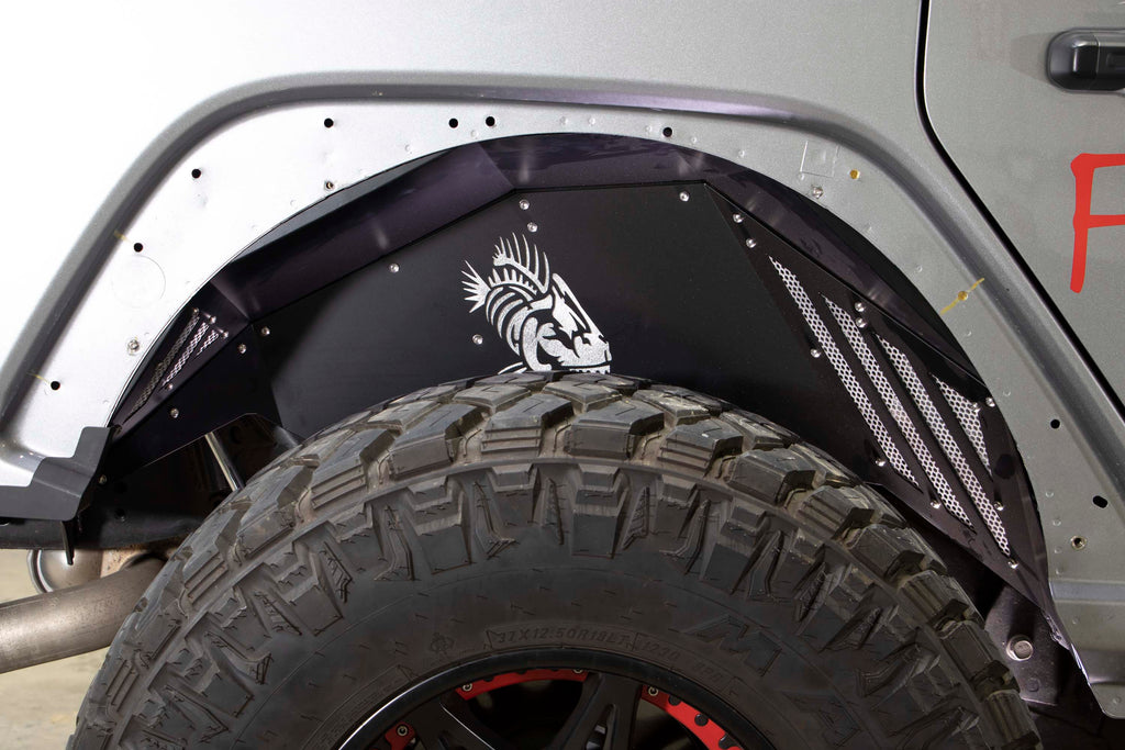Fishbone JL Black Aluminum Inner Fenders Fits 2018 to Current JL Wrangler, Rubicon and Unlimited