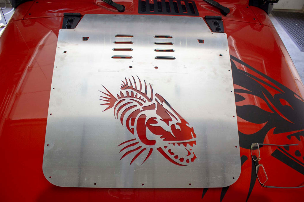 Fishbone JK Hood Louver Fits 2007 to 2018 JK Wrangler, Rubicon and Unlimited