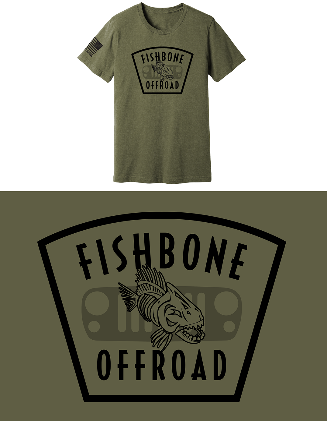 fishbone gear Fishbone Offroad Grille T-Shirt - Unisex