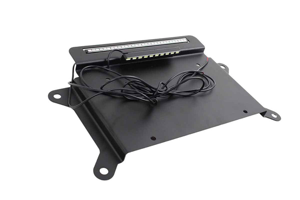 BackSide License Plate Mount with LED Fits 2010-18 JK Wrangler, Rubicon and Unlimited