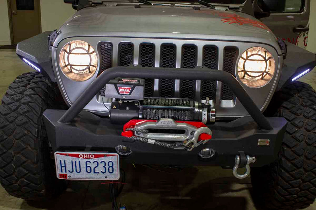 Fishbone Aluminum Headlight Guards Fits ‘18 - Current JL Wrangler, Rubicon and Unlimited, ‘20 - Current JT Gladiator