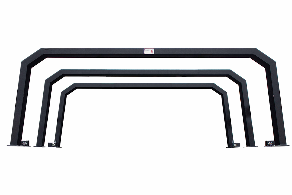 Fishbone Full Tackle Rack - Gladiator Full Bed Rack Fits Fishbone Offroad Full Height Tackle Rack mounted on a 2020 Jeep Gladiator JT, showcasing strength and versatility for off-roading adventures.to Current JT Gladiator