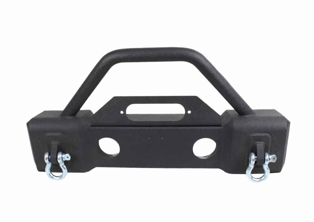 Fishbone Front Stubby Winch Bumper with Tube Guard Fits 2007 to 2018 JK Wrangler, Rubicon and Unlimited