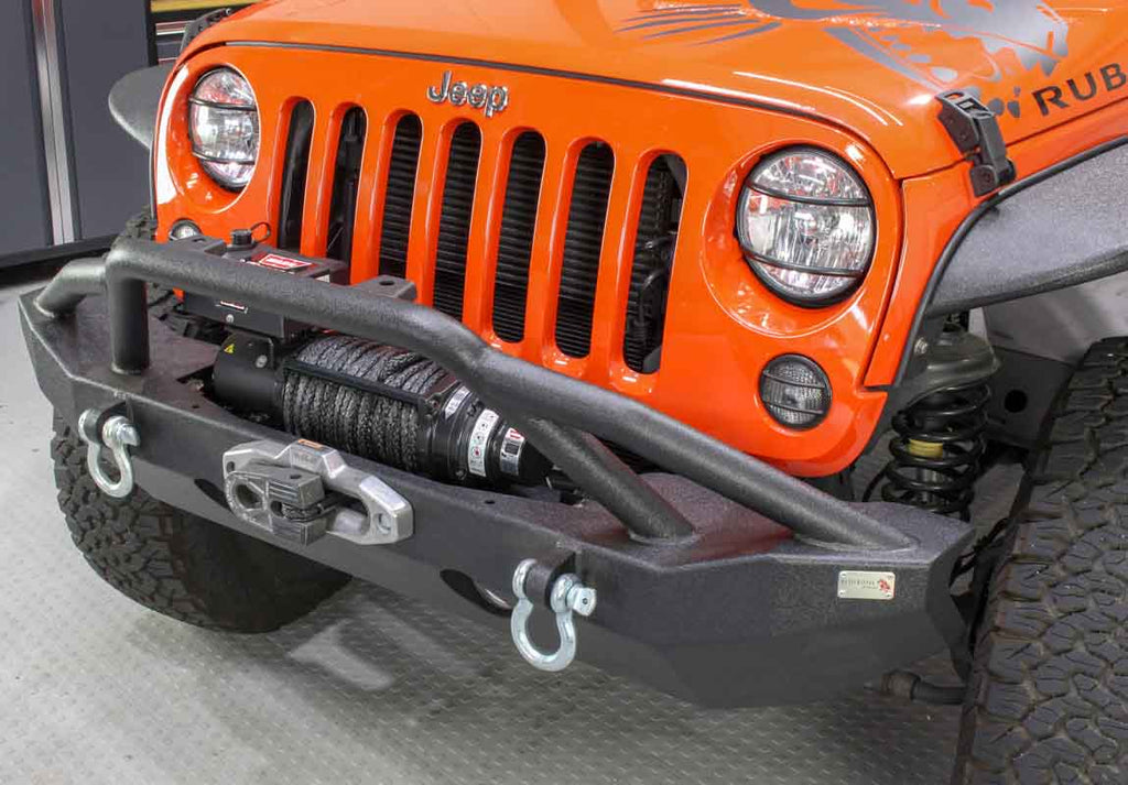 Fishbone Front Full Width Winch Bumper Fits 2007 to 2018 JK Wrangler, Rubicon and Unlimited