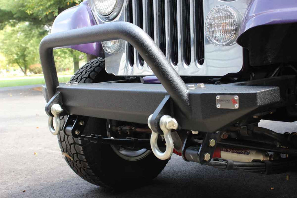 Piranha Front Bumper with Tube Guard Fits 1976 to 1995 CJ7 and YJ Wrangler