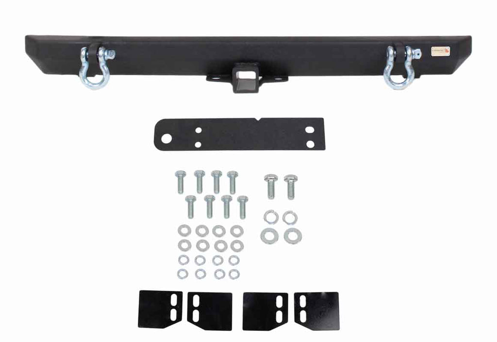 Fishbone YJ/TJ Rear Bumper with Receiver Fits 1987 to 2006 YJ and TJ Wrangler, Rubicon and Unlimited