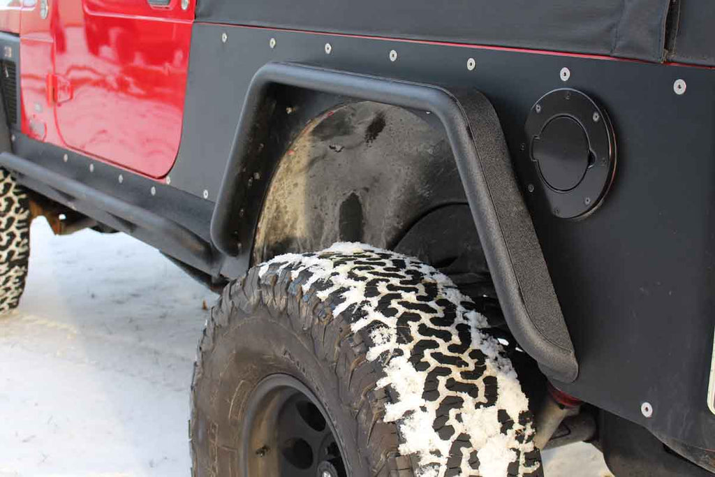 Fishbone Front and Rear Tube Fender Set Fits 1997 to 2006 TJ Wrangler, Rubicon and Unlimited