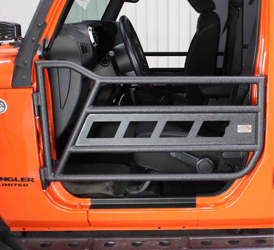 Front Tube Doors Fits 2007 to 2018 JK Wrangler, Rubicon and Unlimited