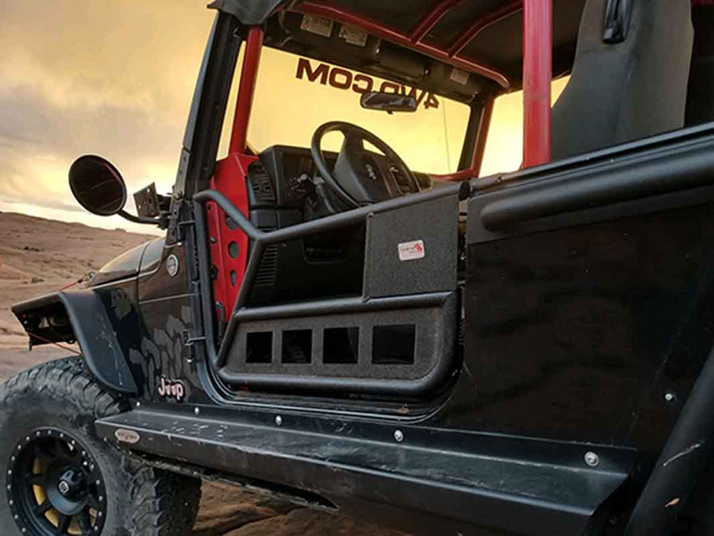 Front Tube Doors Fits 1997 to 2006 TJ Wrangler, Rubicon and Unlimited