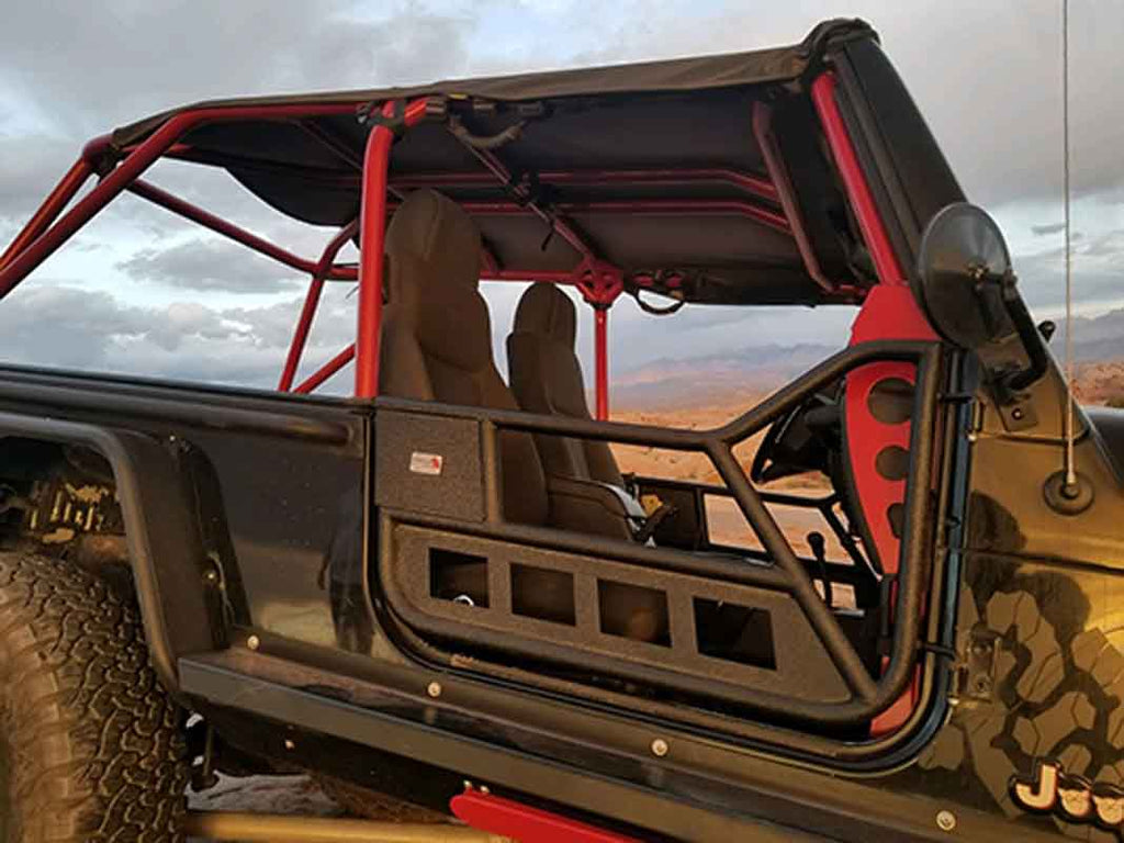 Front Tube Doors Fits 1997 to 2006 TJ Wrangler, Rubicon and Unlimited