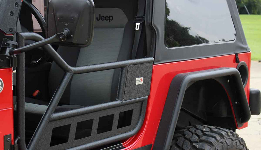 Front Tube Doors Fits 1997 to 2006 TJ Wrangler, Rubicon and Unlimited