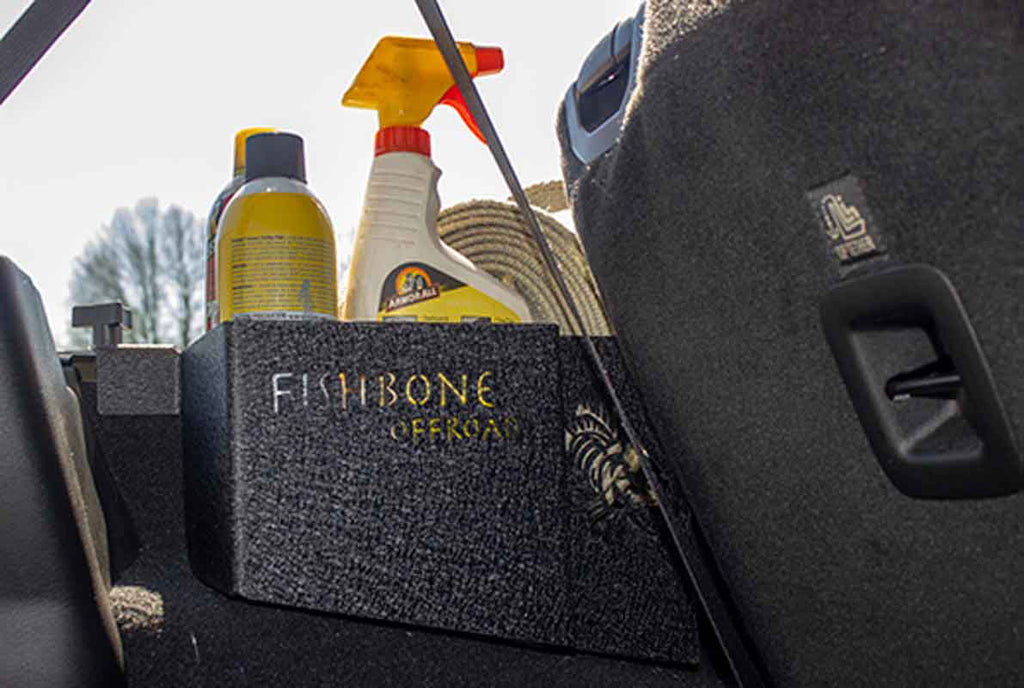 Fishbone Wheel Well Storage Bins Fits 2018 to Current JL Wrangler Unlimited and Rubicon Unlimited