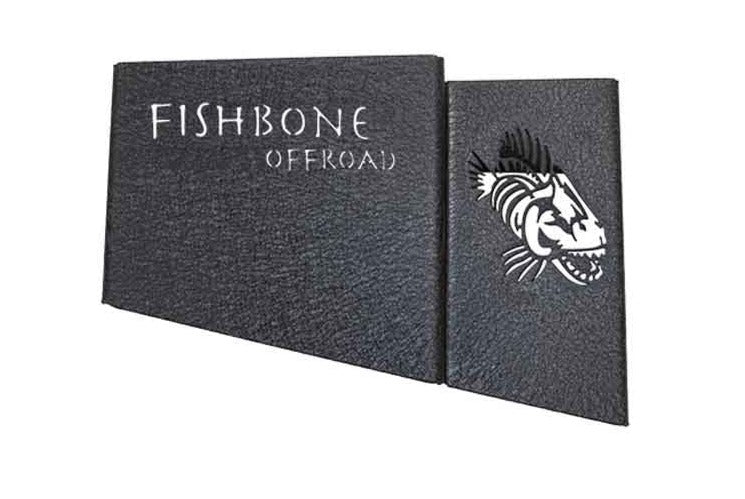 Close-up view of the robust black textured finish on the Fishbone Storage Bin.