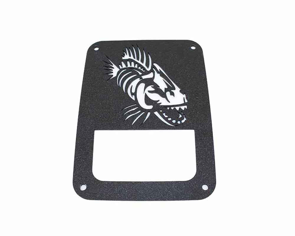 Fishbone Tail Light Covers Fits 2007 to 2018 JK Wrangler, Rubicon and Unlimited