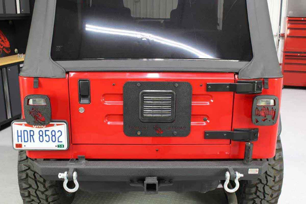 BackSide Tailgate Plate Fits 1997 to 2006 TJ Wrangler, Rubicon and Unlimited