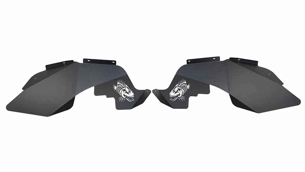 Fishbone Logo Aluminum Inner Fenders Fits 2007 to 2018 JK Wrangler, Rubicon and Unlimited