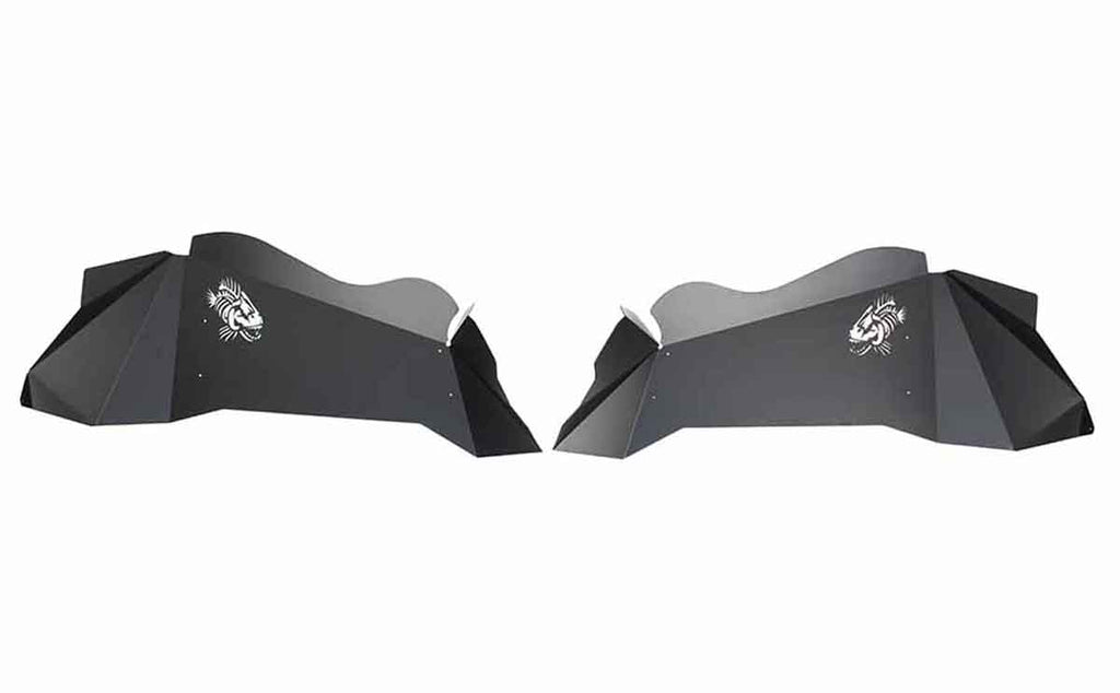 Fishbone Logo Aluminum Inner Fenders Fits 2007 to 2018 JK Wrangler, Rubicon and Unlimited