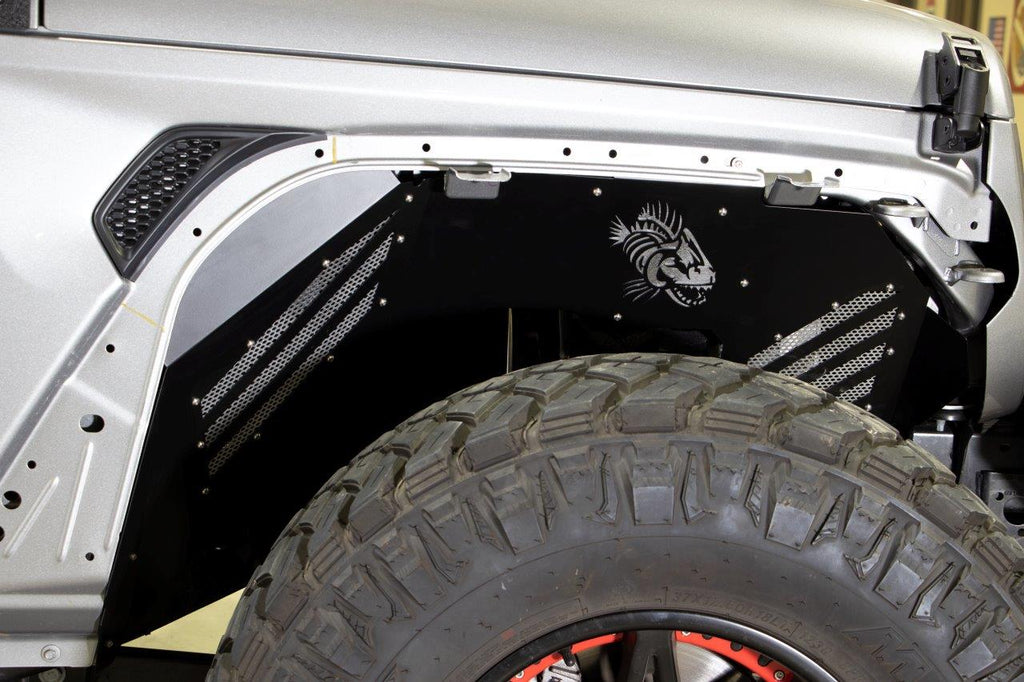 Fishbone JL Black Aluminum Inner Fenders Fits 2018 to Current JL Wrangler, Rubicon and Unlimited