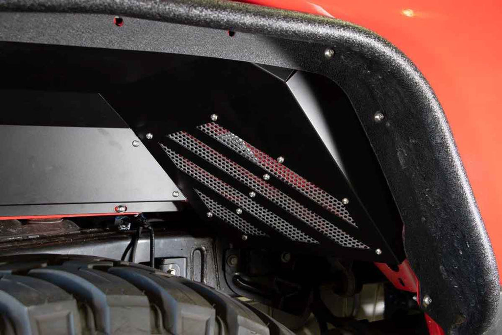 Fishbone Rear JT Black Aluminum Inner Fenders Fits 2020 to Current JT Gladiator