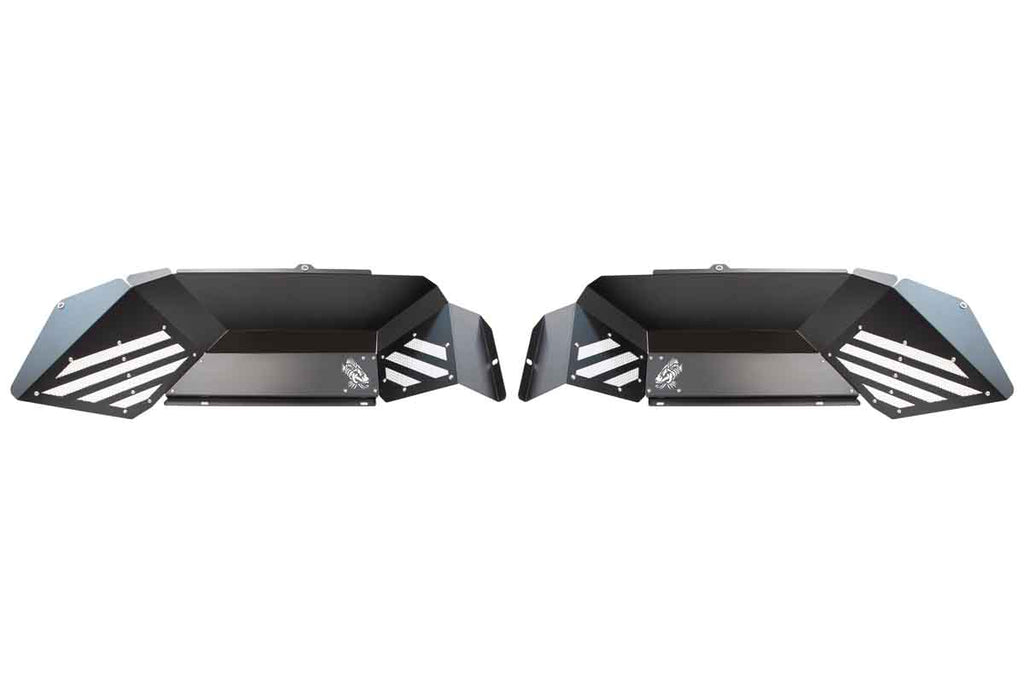 Fishbone Rear JT Black Aluminum Inner Fenders Fits 2020 to Current JT Gladiator