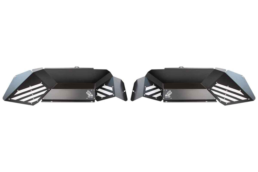 Fishbone Rear JT Black Aluminum Inner Fenders Fits 2020 to Current JT Gladiator