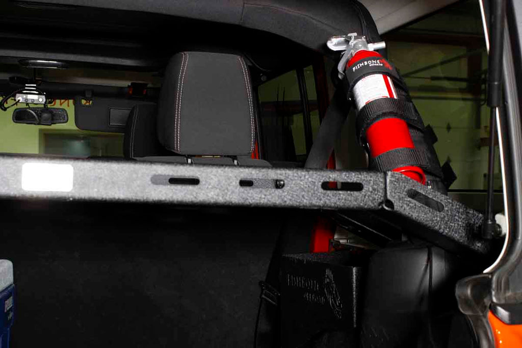 Fire Extinguisher Holder for Padded Roll Bar - Black