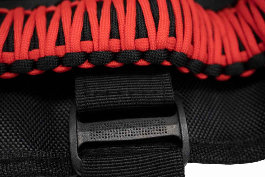 ParaCord Grab Handles w/ Three Straps (Red)