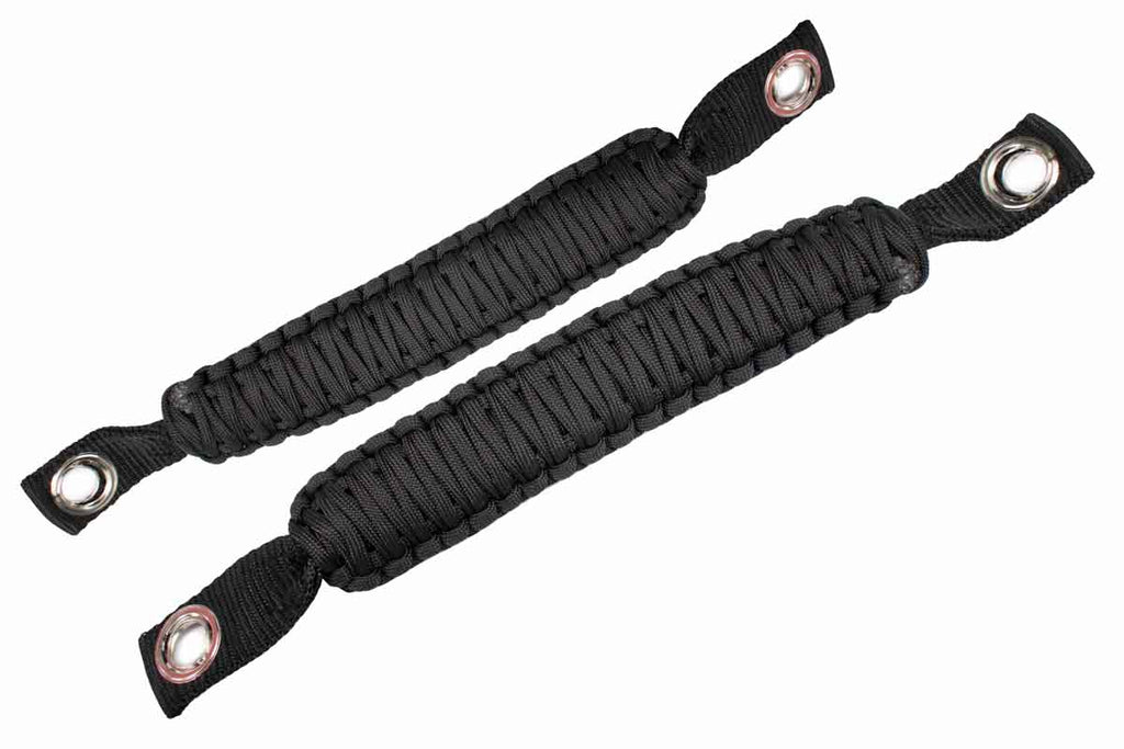 ParaCord Grab Handles for A-Pillar and Sound Bar (Black) Fits 2007 to 2018 JK Wrangler, Rubicon and Unlimited