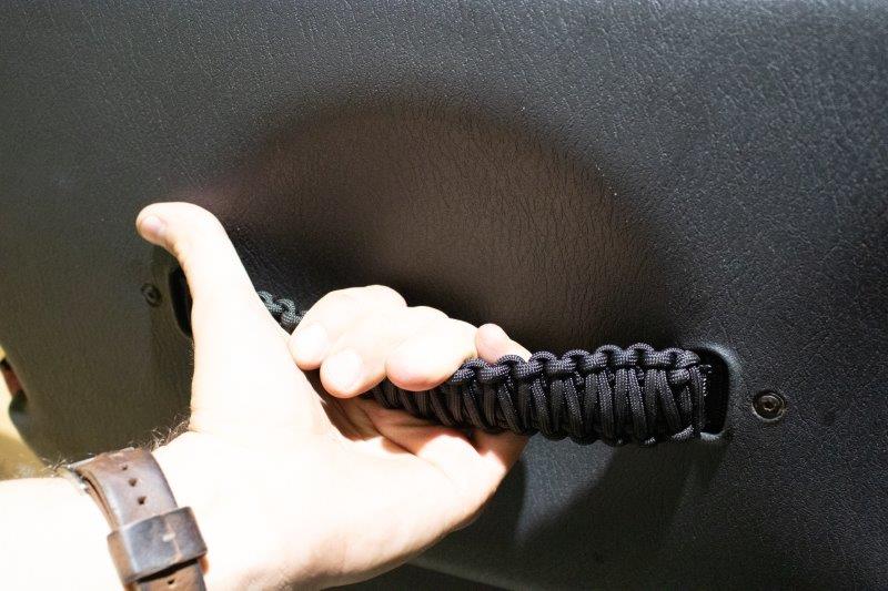 ParaCord Door Handles (Black) Fits 1997 to 2006 TJ Wrangler, Rubicon and Unlimited