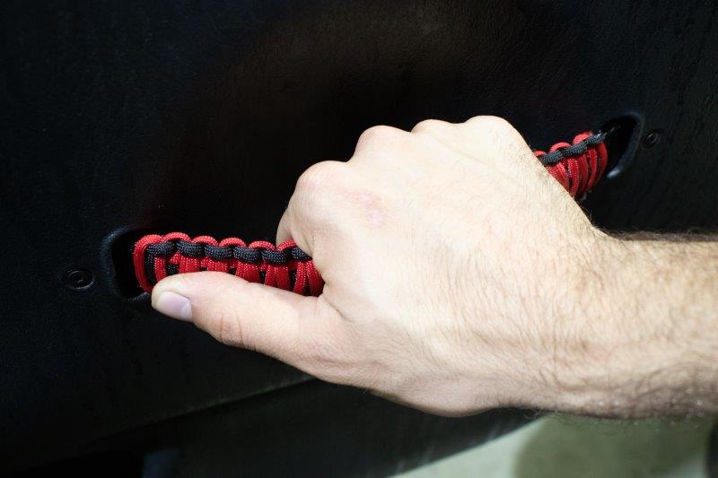 ParaCord Door Handles (Red) Fits 1997 to 2006 TJ Wrangler, Rubicon and Unlimited